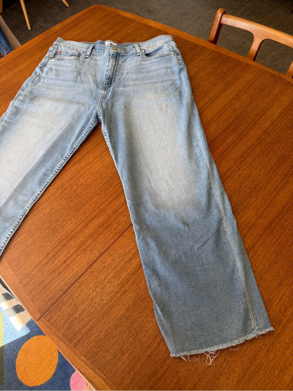 Hudson Light Wash Straight Leg Jeans